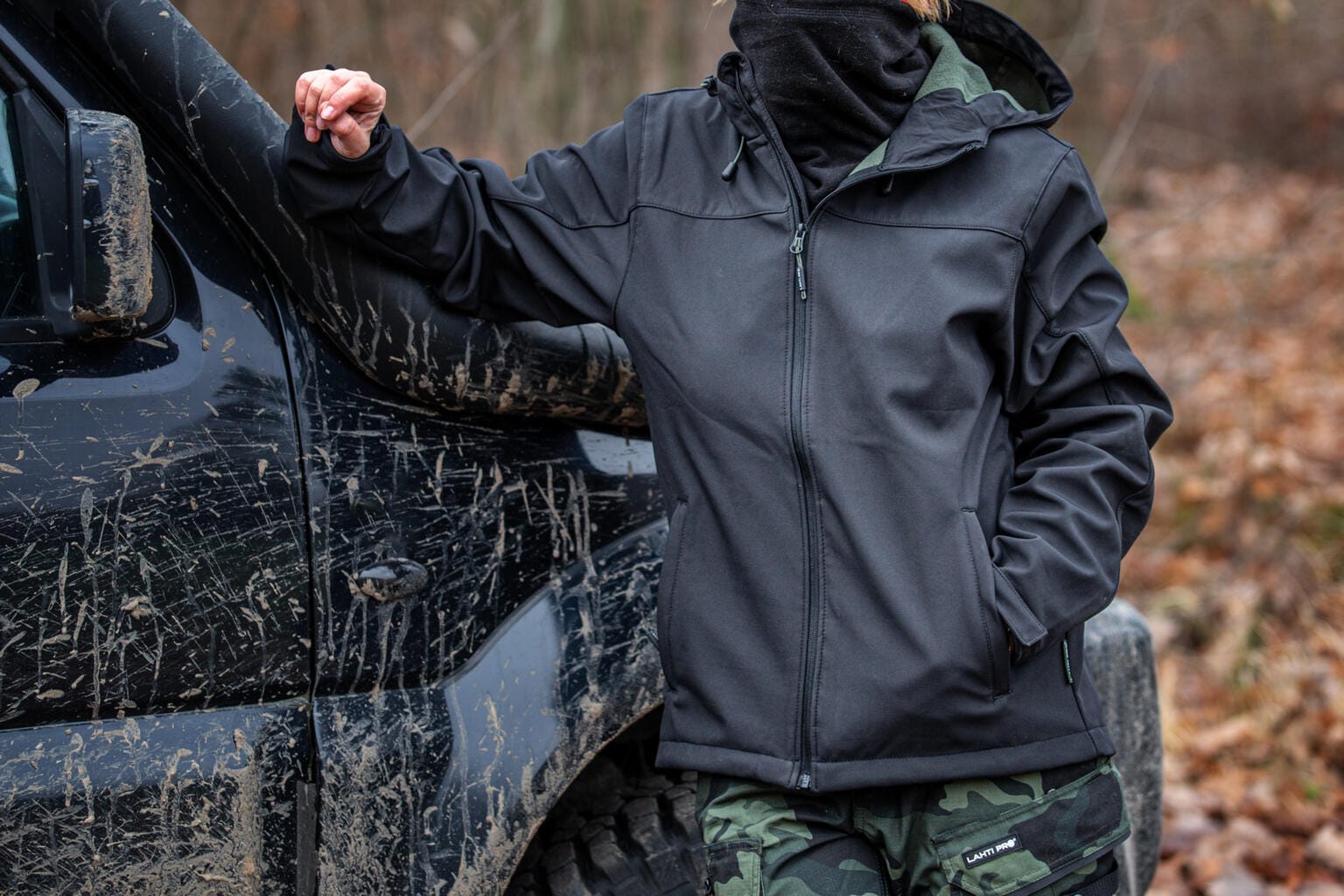 Lahti Pro softshell-takki musta