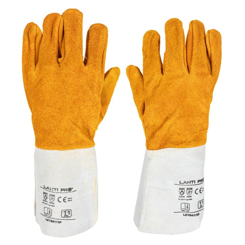 Lahti Pro hitsauskäsineet – haljasnahkaa, 35 cm, koko 11 (XL)