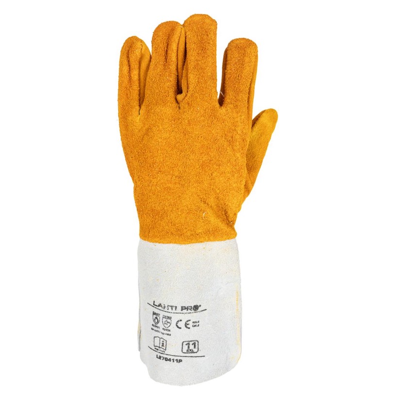 Lahti Pro hitsauskäsineet – haljasnahkaa, 35 cm, koko 11 (XL)