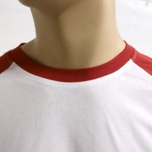 Hanes baseball T-paita, valkoinen/bordo