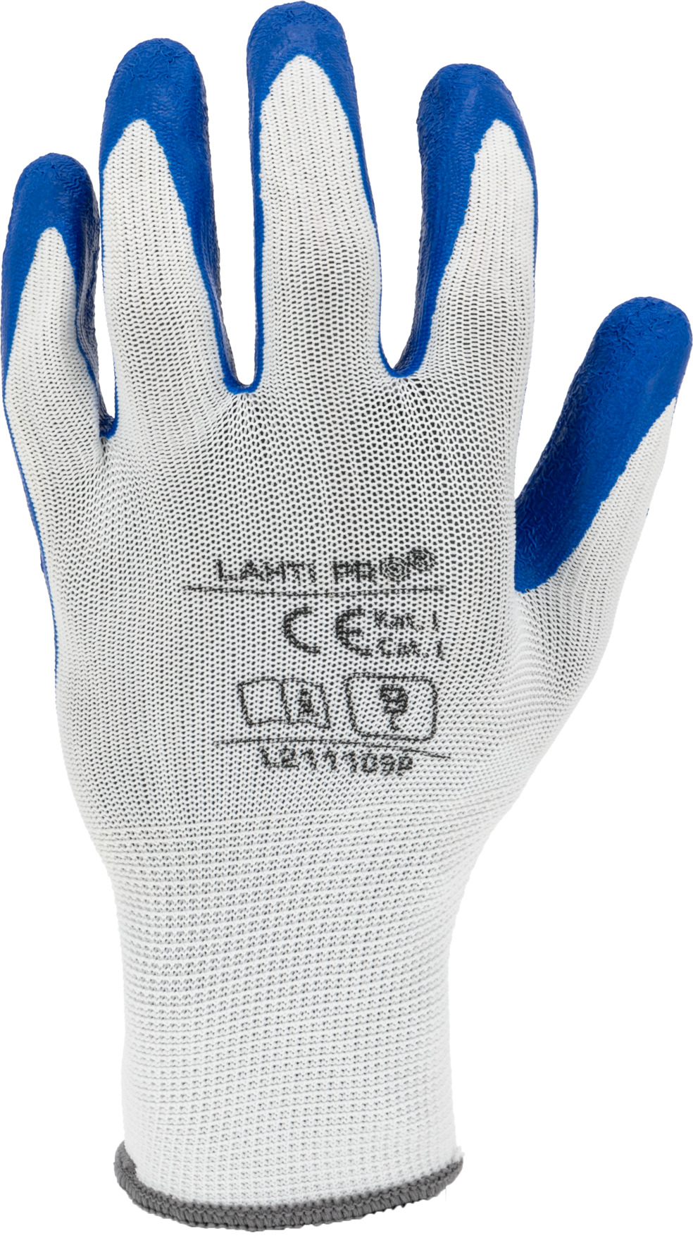 Lahti Pro lateksipinnoitetut suojakäsineet, 12 paria, navy/white