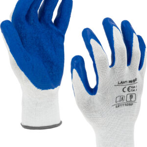 Lahti Pro lateksipinnoitetut suojakäsineet, 12 paria, navy/white