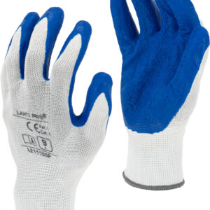 Lahti Pro lateksipinnoitetut suojakäsineet, 12 paria, navy/white