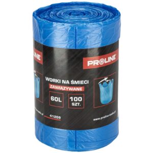 Proline roskapussit 60 l, 100 kpl, sininen